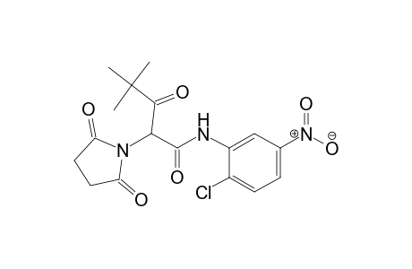 1-Pyrrolidineacetamide, N-(2-chloro-5-nitrophenyl)-.alpha.-(2,2-dimethyl-1-oxopropyl)-2,5-dioxo-