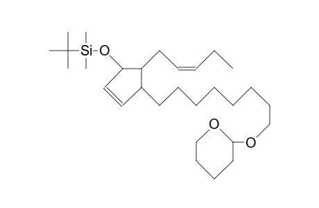 1-(T-Butyl-dimethyl-silyloxy)-4-(8-tetrahydropyranyloxy-octyl)-5-(penten-2-yl)-cyclopenten-2-ene