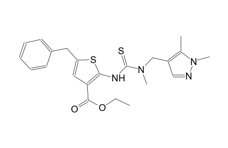 ethyl 5-benzyl-2-({[[(1,5-dimethyl-1H-pyrazol-4-yl)methyl](methyl)amino]carbothioyl}amino)-3-thiophenecarboxylate