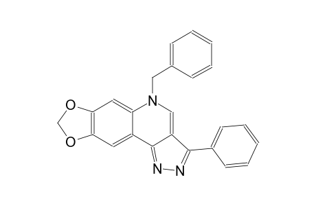 5H-[1,3]dioxolo[4,5-g]pyrazolo[4,3-c]quinoline, 3-phenyl-5-(phenylmethyl)-