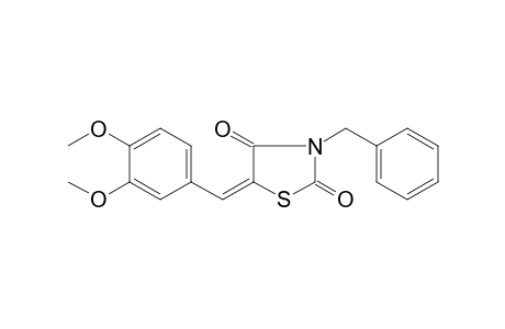 2,4(3H,5H)-Thiazoledione, 5-[(3,4-dimethoxyphenyl)methylidene]-3-(phenylmethyl)-