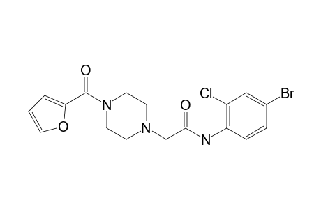 N-(4-Bromo-2-chlorophenyl)-2-[4-(furan-2-carbonyl)piperazin-1-yl]acetamide