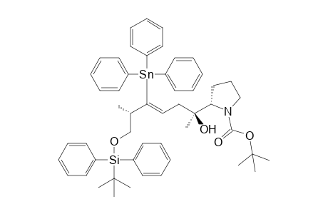 tert-Butyl (2S)-2-[(1S,3Z,5S)-6-{[tert-Butyl(diphenyl)silyl]oxy}-1-hydroxy-1,5-dimethyl-4-(triphenylstannyl)-3-hexenyl]-1-pyrrolidinecarboxylate