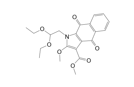 1-(2,2-diethoxyethyl)-4,9-dihydro-4,9-dioxo-2-methoxy-1H-benz[f]indole-3-carboxylic acid, methyl ester