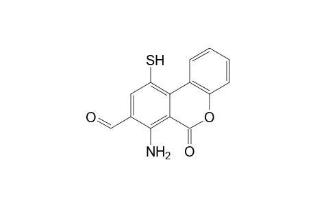 7-Amino-10-mercapto-6-oxo-8-benzo[c][1]benzopyrancarboxaldehyde