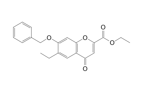 7-(benzyloxy)-6-ethyl-4-oxobenzopyran-2-carboxylic acid, ethyl ester