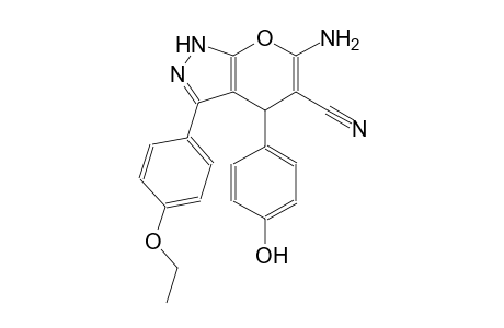 6-amino-3-(4-ethoxyphenyl)-4-(4-hydroxyphenyl)-1,4-dihydropyrano[2,3-c]pyrazole-5-carbonitrile