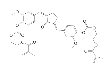 2-Propenoic acid, 2-methyl-, 2-[[[2-methoxy-4-[3-[[3-methoxy-4-[[[2-[(2-methyl-1-oxo-2-propen-1-yl)oxy]ethoxy]carbonyl]oxy]phenyl]methylene]-2-oxocyclopentylidene]methyl]phenoxy]carbonyl]oxy-