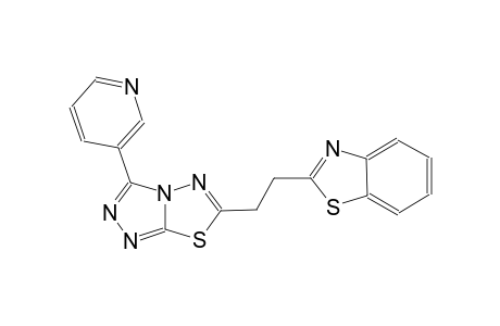 2-{2-[3-(3-pyridinyl)[1,2,4]triazolo[3,4-b][1,3,4]thiadiazol-6-yl]ethyl}-1,3-benzothiazole