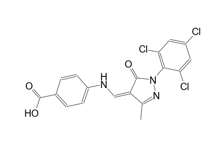 4-({(Z)-[3-methyl-5-oxo-1-(2,4,6-trichlorophenyl)-1,5-dihydro-4H-pyrazol-4-ylidene]methyl}amino)benzoic acid