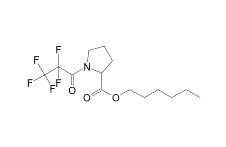 L-Proline, N-pentafluoropropionyl-, hexyl ester