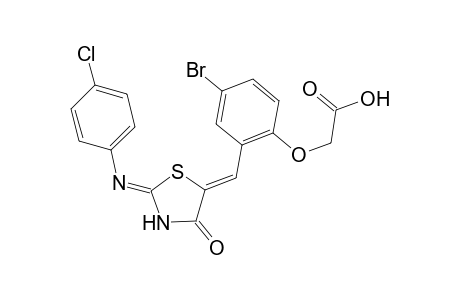 [4-bromo-2-((Z)-{(2Z)-2-[(4-chlorophenyl)imino]-4-oxo-1,3-thiazolidin-5-ylidene}methyl)phenoxy]acetic acid