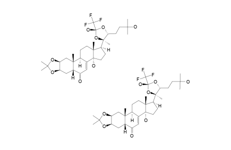 2,3-O-ISOPROPYLIDENE-20,22-O-[(1-RS)-1-HYDROXY-2,2,2-TRIFLUOROETHYLIDENE]-20-HYDROXYECDYZONE;MIXTURE_OF_ISOMERS;(20-R,22-R)-2,3-O-ISOPROPYLIDEN