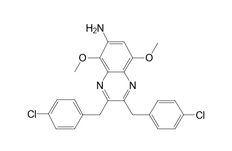 2,3-Bis(4-chlorobenzyl)-5,8-dimethoxy-6-quinoxalinamine