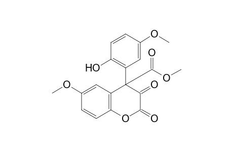 2,3-dioxo-4-(2-hydroxy-5-methoxyphenyl)-6-methoxy-4-chromancarboxylic acid, methyl ester