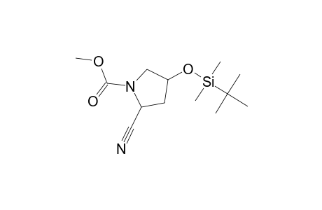 Methyl 4-([tert-butyl(dimethyl)silyl]oxy)-2-cyano-1-pyrrolidinecarboxylate