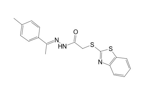 2-(1,3-benzothiazol-2-ylsulfanyl)-N'-[(E)-1-(4-methylphenyl)ethylidene]acetohydrazide