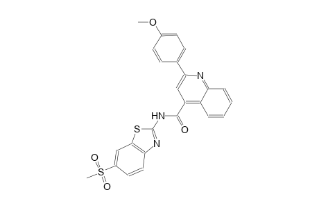 2-(4-methoxyphenyl)-N-[6-(methylsulfonyl)-1,3-benzothiazol-2-yl]-4-quinolinecarboxamide