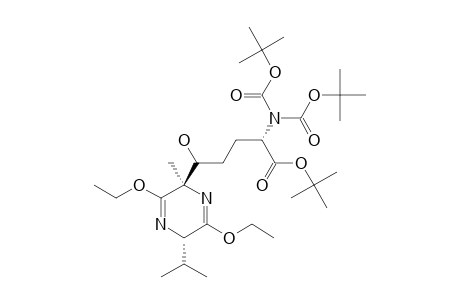 (2S,5S)-2-(BIS-[(TERT.-BUTOXY)-CARBONYL]-AMINO-5-[(2'S,5'R)-3',6'-DIETHOXY-2',5'-DIHYDRO-2'-ISOPROPYLPYRAZIN-5'-YL]-5-HYDROXYPENTANOIC-ACID-(TERT.-;ISOMER-#26A