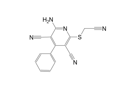 2-amino-6-[(cyanomethyl)sulfanyl]-4-phenyl-3,5-pyridinedicarbonitrile