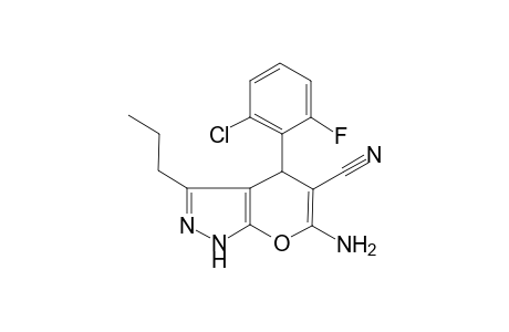 1,4-Dihydropyrano[2,3-c]pyrazole-5-carbonitrile, 6-amino-4-(2-chloro-6-fluorophenyl)-3-propyl-