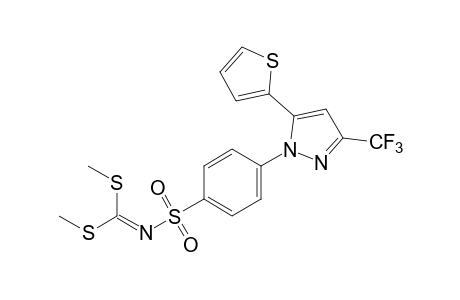 dithio-N-{{p-[5-(2-thienyl)-3-(trifluoromethyl)pyrazol-1-yl]phenyl}sulfonyl}imidocarbonic acid, dimethyl ester