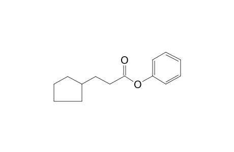 3-Cyclopentylpropionic acid, phenyl ester