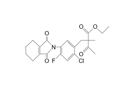 Benzenepropanoic acid, alpha-acetyl-2-chloro-4-fluoro-5-(1,3,4,5,6,7-hexahydro-1,3-dioxo-2H-isoindol-2-yl)-alpha-methyl-,ethyl ester