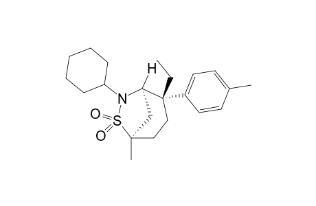 (1R*,2S*,5R*)-7-Cyclohexyl-2-ethyl-5-methyl-2-(4-methylphenyl)-6,7-thiazabicyclo[3.2.1]octane 6,6-dioxide