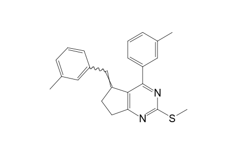 6,7-dihydro-5-(m-methylbenzylidene)-2-(methylthio)-4-m-tolyl-5H-cyclopentapyrimidine