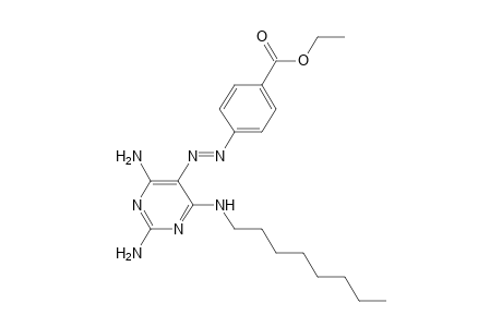 p-{[2,4-diamino-6-(octylamino)-5-pyrimidinyl]azo}benzoic acid, ethyl ester