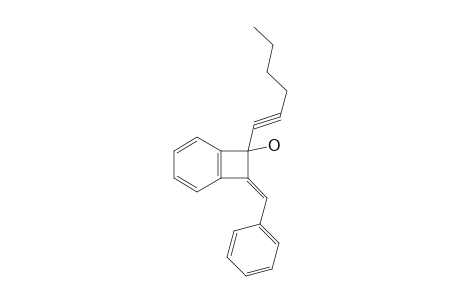 2-Benzylidene-1-(1-hexenyl)benzocyclobuten-1-ol