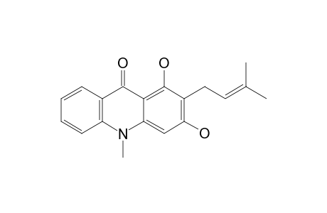 1,3-DIHYDROXY-10-METHYL-2-(3-METHYLBUT-2-ENYL)-9(10H)-ACRIDINONE