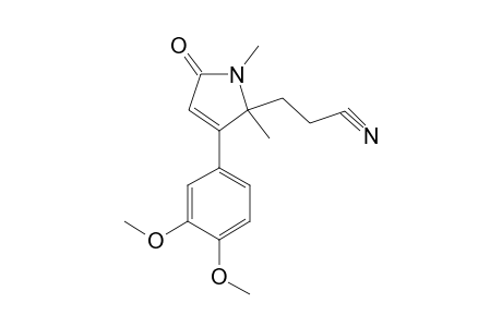 3-(3,4-dimethoxyphenyl)-1,2-dimethyl-5-oxo-3-pyrroline-2-propionitrile