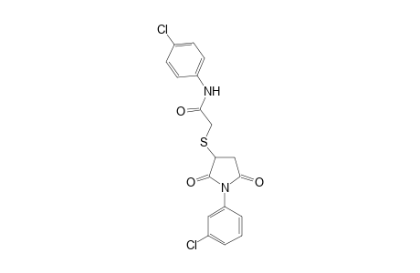 N-(4-Chlorophenyl)-2-[1-(3-chlorophenyl)-2,5-dioxo-3-pyrrolidinylthio]acetamide