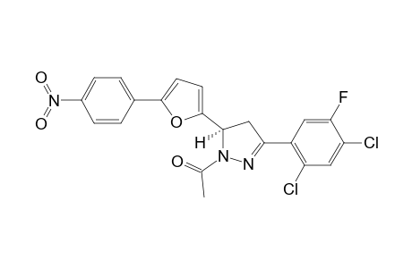 1-Acetyl-3-(2,4-dichloro-5-fluorophenl)-5-[5-(p-nitrophenyl)-2-furyl)-2-pyrazoline