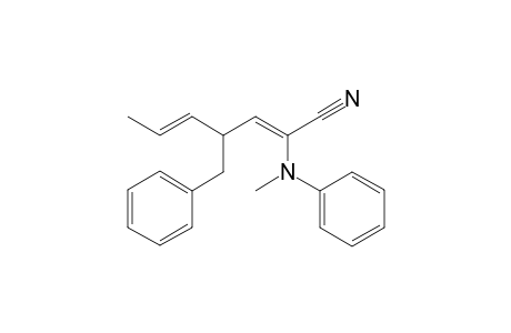 (2Z,5E)-2-(N-methylanilino)-4-(phenylmethyl)hepta-2,5-dienenitrile