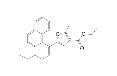 Ethyl (E)-2-methyl-5-(1-(naphthalen-1-yl)hex-1-en-1-yl)furan-3-carboxylate