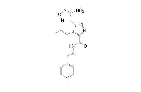 1-(4-amino-1,2,5-oxadiazol-3-yl)-N'-[(E)-(4-methylphenyl)methylidene]-5-propyl-1H-1,2,3-triazole-4-carbohydrazide