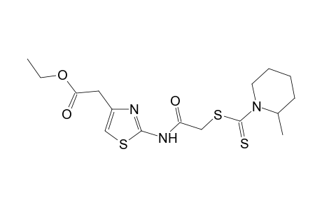 Ethyl 2-[2'-(2"-methyl-1"-piperidinyl)thiocarbamoyl]thio]acylamino]-thiazol-4-acetate