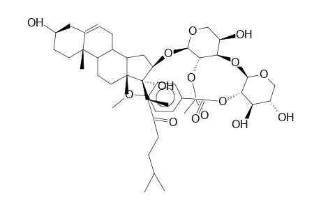 3beta,16beta,17alpha-TRIHYDROXYCHOLEST-5-EN-22-ONE 16-O-(2-O-4-METHOXYBENZOYL-beta-D-XYLOPYRANOSYL)-(1->3)-(2-O-ACETYL-alpha-L-ARABINOPYRANOSIDE)