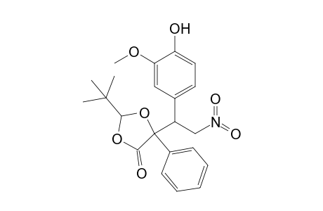 2-tert-Butyl-5-phenyl-5-[2-nitro-1-(4-hydroxy-3-methoxyphenyl)ethyl]-1,3-dioxolan-4-one