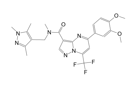 5-(3,4-dimethoxyphenyl)-N-methyl-7-(trifluoromethyl)-N-[(1,3,5-trimethyl-1H-pyrazol-4-yl)methyl]pyrazolo[1,5-a]pyrimidine-3-carboxamide