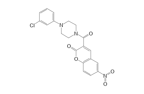 3-[4-(3-Chlorophenyl)piperazin-1-yl]carbonyl-6-nitro-chromen-2-one