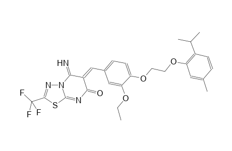 7H-[1,3,4]thiadiazolo[3,2-a]pyrimidin-7-one, 6-[[3-ethoxy-4-[2-[5-methyl-2-(1-methylethyl)phenoxy]ethoxy]phenyl]methylene]-5,6-dihydro-5-imino-2-(trifluoromethyl)-, (6Z)-