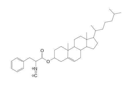 Benzenepropanoic acid, 2-isocyano-, cholest-5-en-3-yl ester
