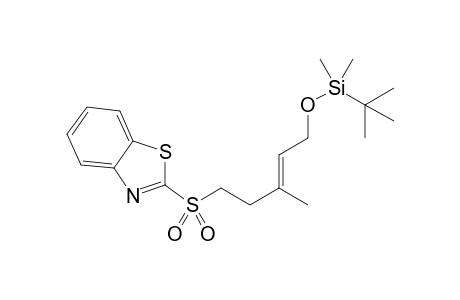 2-({5-[(Tert-butyl)dimethylsilyloxy]-3-methylpent-3-enyl}sulfonyl)benzothiazole