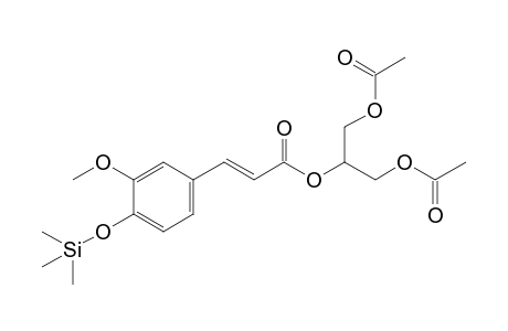 (E)-2-((3-(3-methoxy-4-((trimethylsilyl)oxy)phenyl)acryloyl)oxy)propane-1,3-diyl diacetate