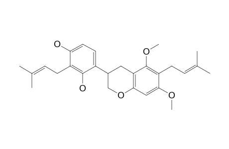 Licorisoflavan-A;3',6-diprenyl-2',4'-dihydroxy-5,7-dimethoxyisoflavan