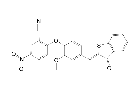 benzonitrile, 2-[2-methoxy-4-[(Z)-(3-oxobenzo[b]thien-2(3H)-ylidene)methyl]phenoxy]-5-nitro-